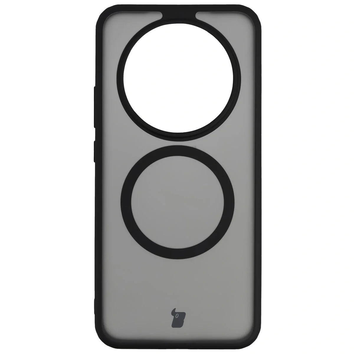 Handyhülle mit Magnetring für Honor Magic8 Lite, Bizon Case MatteO, Getönt-Schwarz