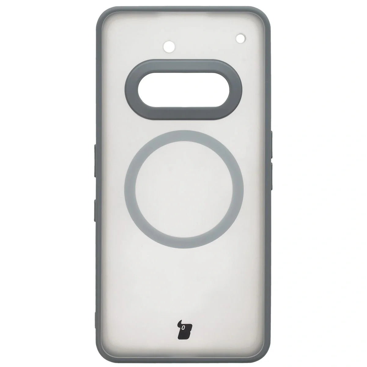 Handyhülle mit Magnetring für Nothing Phone (3a), Bizon Case MatteO, Getönt-Grau