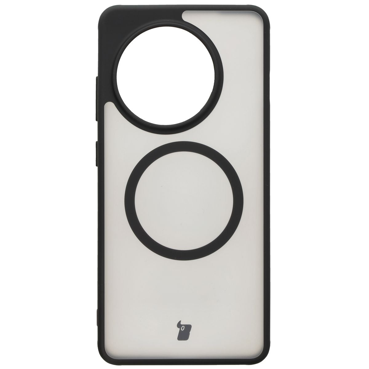 Handyhülle mit Magnetring für OnePlus 13R, Bizon Case MatteO, Semitransparent mit schwarzem Rand