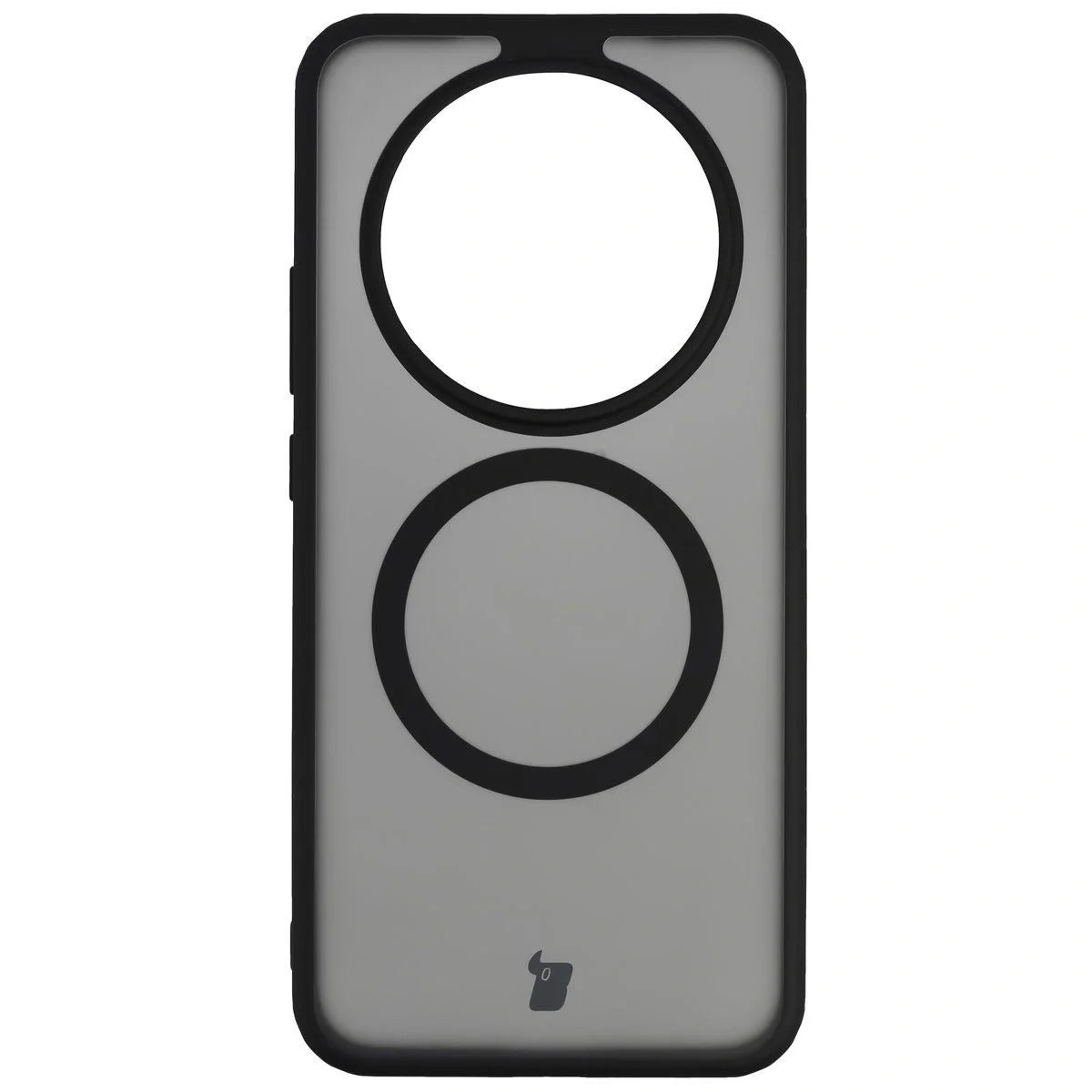 Schutzhülle mit Magnetring + gehärtetem Glas für Honor Magic8 Lite, Bizon MatteO Pack, Getönt-Schwarz