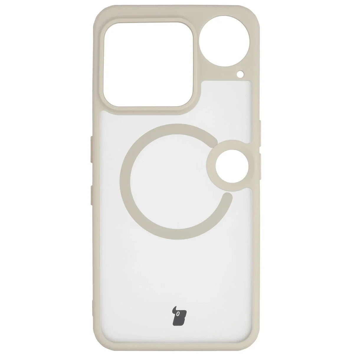 Schutzhülle mit Magnetring + gehärtetem Glas für Nothing Phone (3), Bizon MatteO Pack, Getönt-Beige