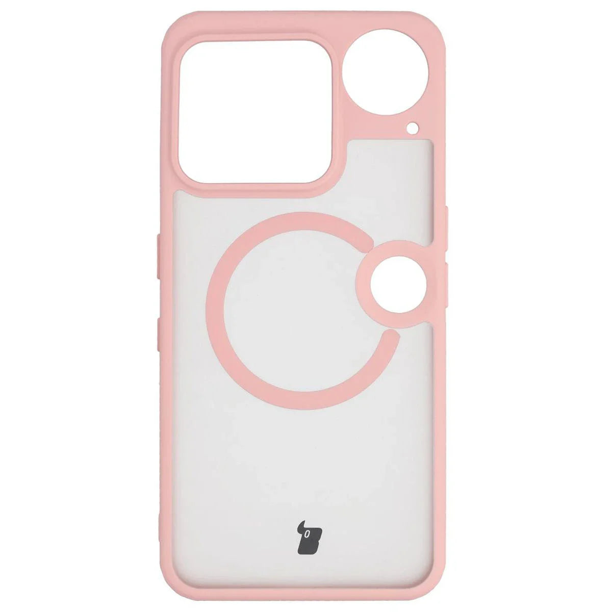 Schutzhülle mit Magnetring + gehärtetem Glas für Nothing Phone (3), Bizon MatteO Pack, Getönt-Hellrosa