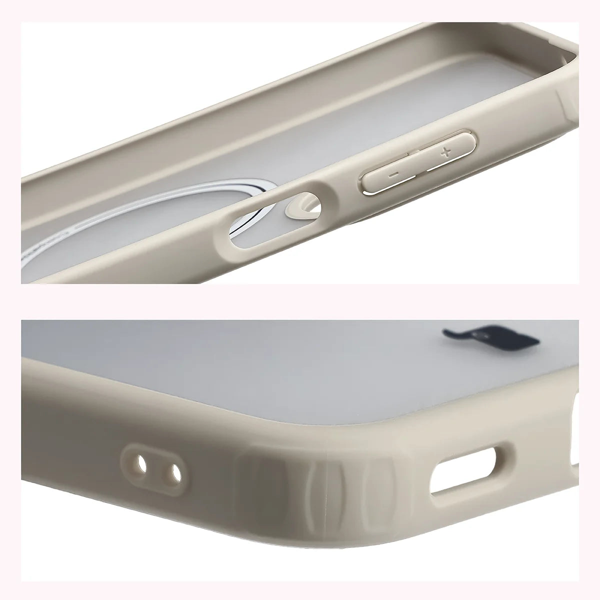 Schutzhülle mit Magnetring + gehärtetem Glas für Galaxy A27 5G, Bizon MatteO Pack, Getönt-Beige
