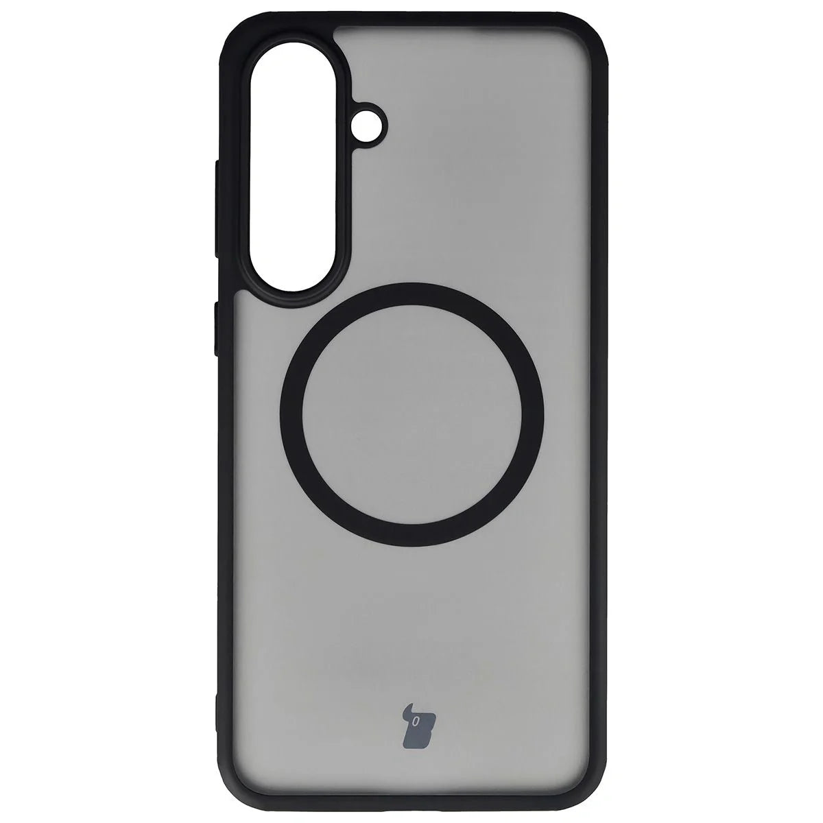 Schutzhülle mit Magnetring + gehärtetem Glas für Galaxy S25 FE, Bizon MatteO Pack, Getönt-Schwarz
