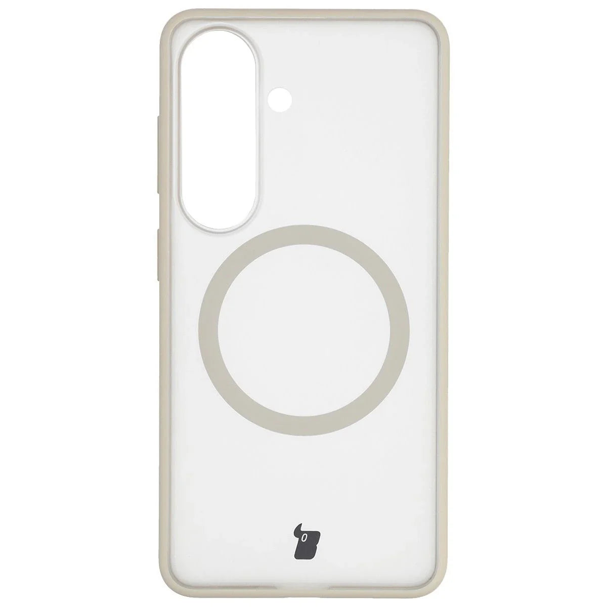 Schutzhülle mit Magnetring + gehärtetem Glas für Galaxy S26, Bizon MatteO Pack, Getönt-Beige