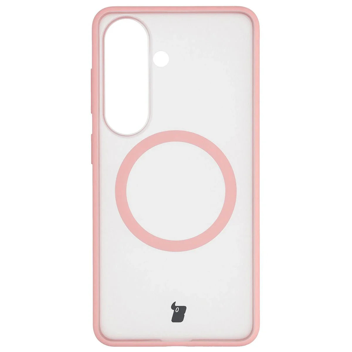 Schutzhülle mit Magnetring + gehärtetem Glas für Galaxy S26, Bizon MatteO Pack, Getönt-Hellrosa