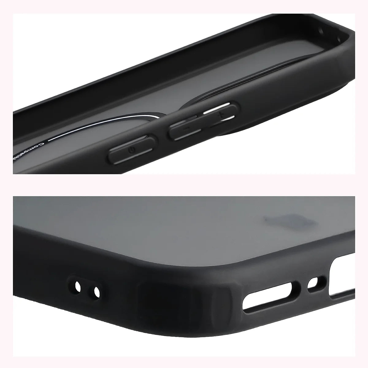 Schutzhülle mit Magnetring + gehärtetem Glas für Vivo V70 5G, Bizon MatteO Pack, Getönt-Schwarz