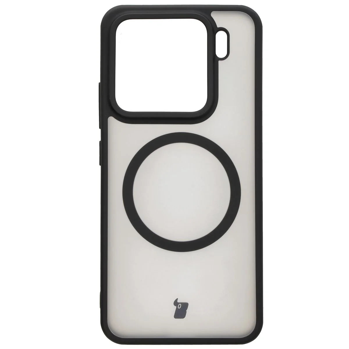Schutzhülle mit Magnetring + gehärtetem Glas für Xiaomi 15, Bizon MatteO Pack, Getönt-Schwarz
