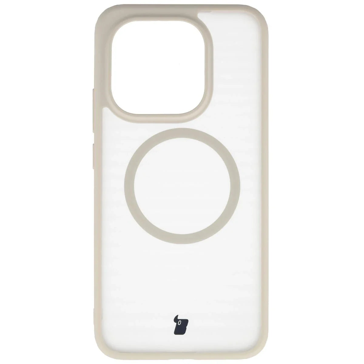 Schutzhülle mit Magnetring + gehärtetem Glas für Xiaomi 15T, Bizon MatteO Pack, Getönt-Beige