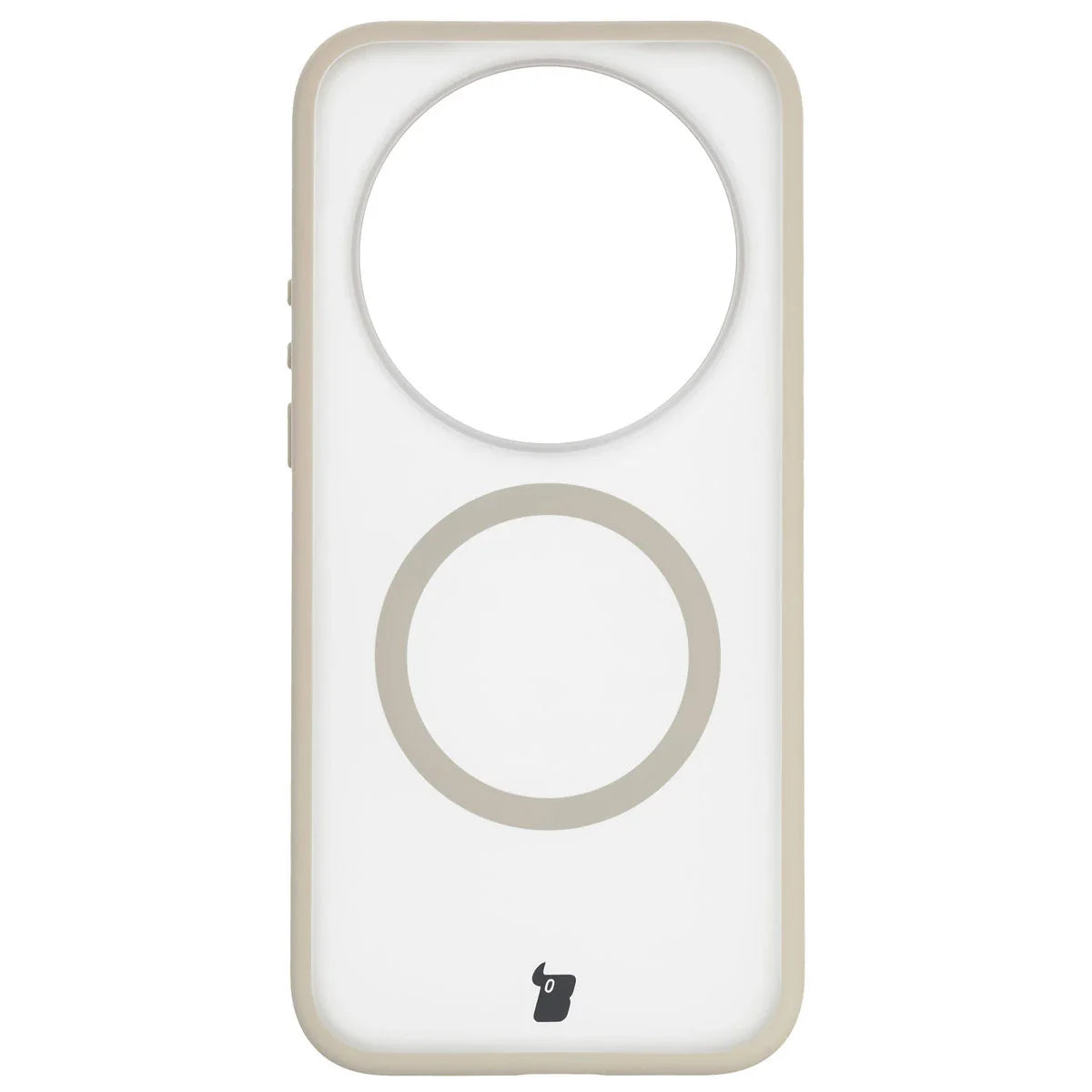 Schutzhülle mit Magnetring + gehärtetem Glas für Xiaomi 17 Ultra, Bizon MatteO Pack, Getönt-Beige