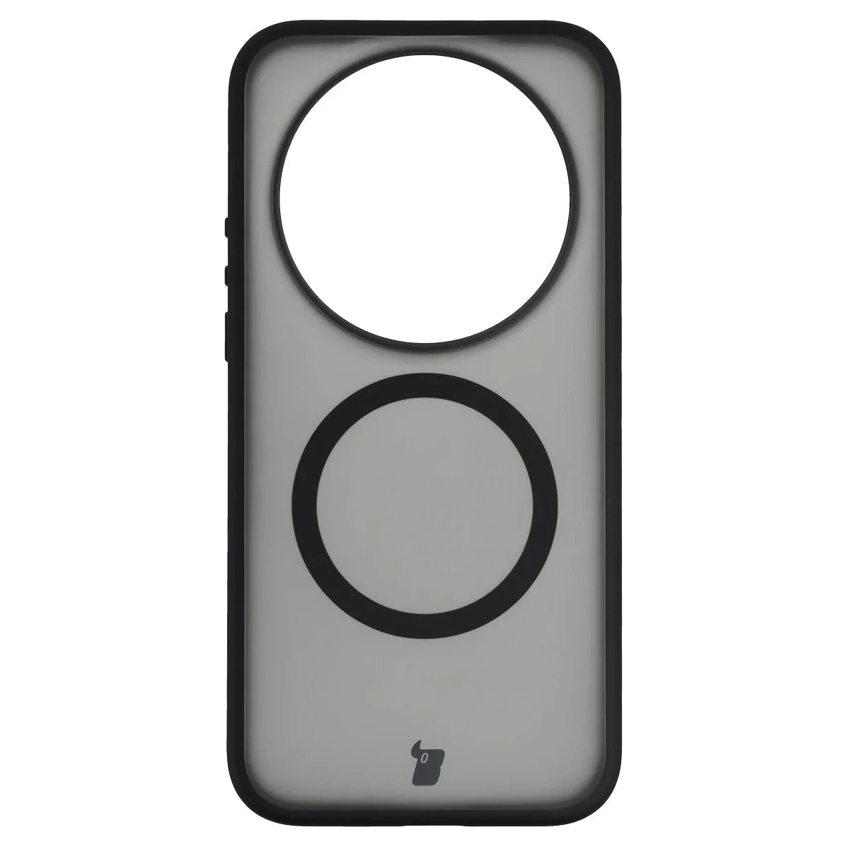 Schutzhülle mit Magnetring + gehärtetem Glas für Xiaomi 17 Ultra, Bizon MatteO Pack, Getönt-Schwarz