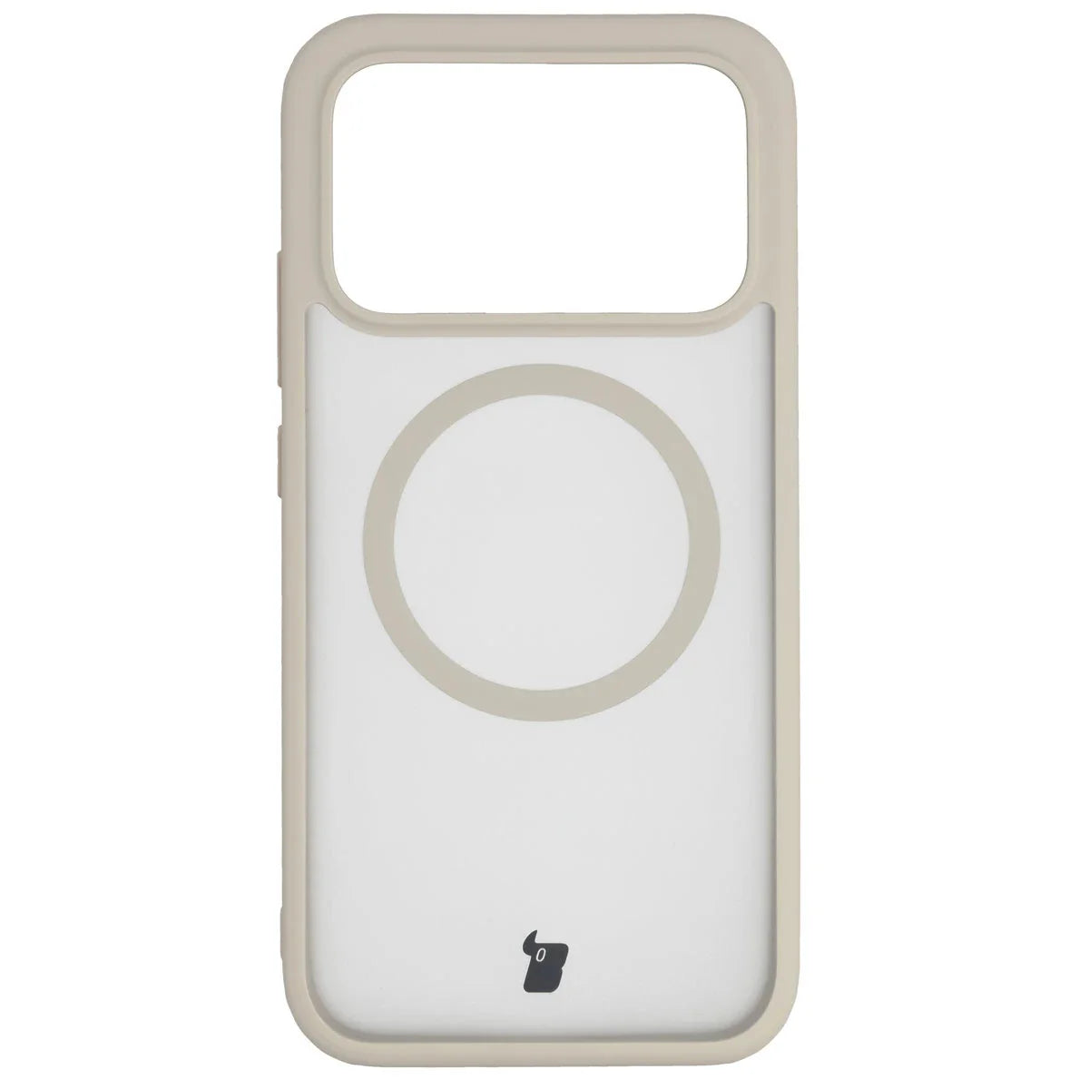 Schutzhülle mit Magnetring + gehärtetem Glas für Xiaomi POCO F8 Pro, Bizon MatteO Pack, Getönt-Beige