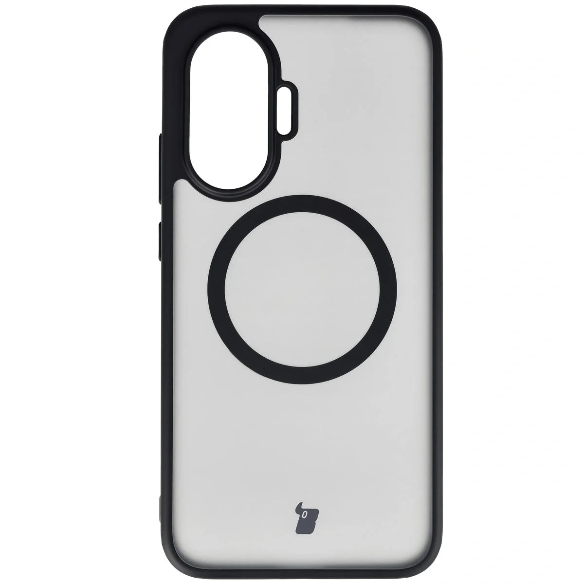 Handyhülle mit Magnetring für Xiaomi POCO F7, Bizon Case MatteO, Getönt-Schwarz