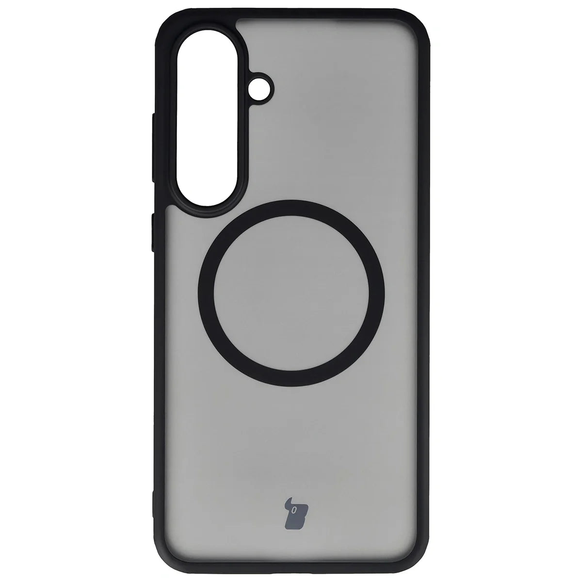 Handyhülle mit Magnetring für Galaxy S25 FE, Bizon Case MatteO, Getönt-Schwarz