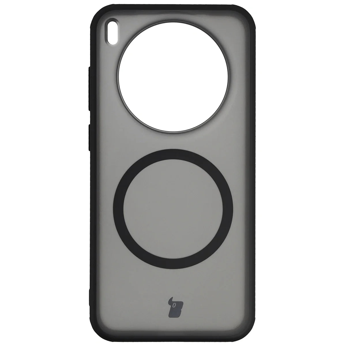 Handyhülle mit Magnetring für Vivo X300, Bizon Case MatteO, Getönt-Schwarz