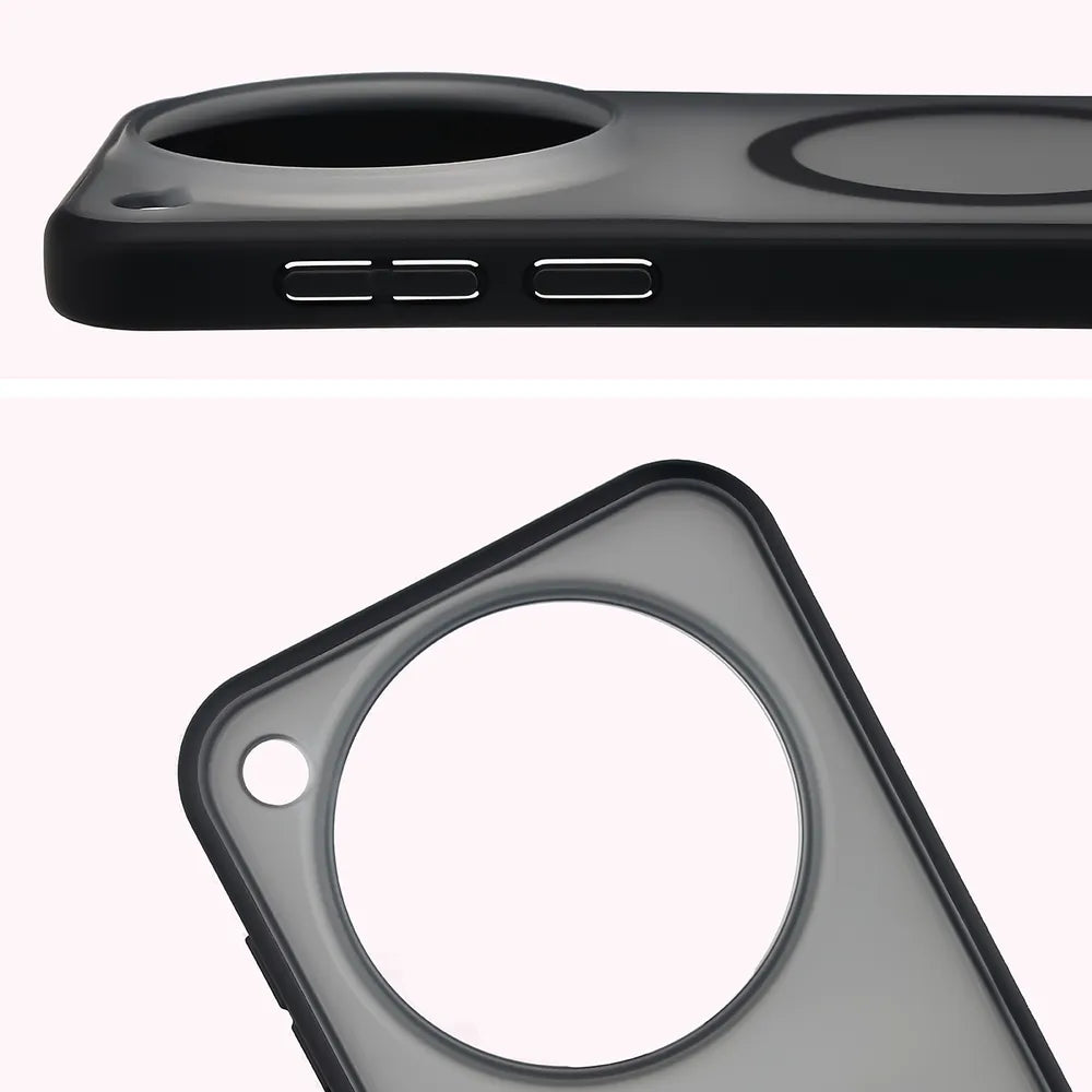 Handyhülle mit Magnetring für Vivo X500 Pro, Bizon Case MatteO, Getönt-Schwarz (4/7)