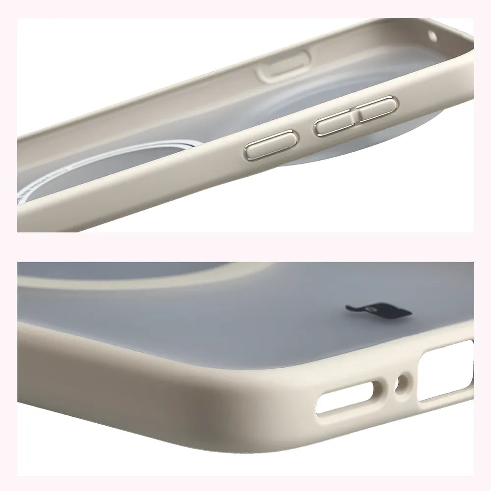 Handyhülle mit Magnetring für Vivo X500 Pro Max, Bizon Case MatteO, Getönt-Beige (5/7)