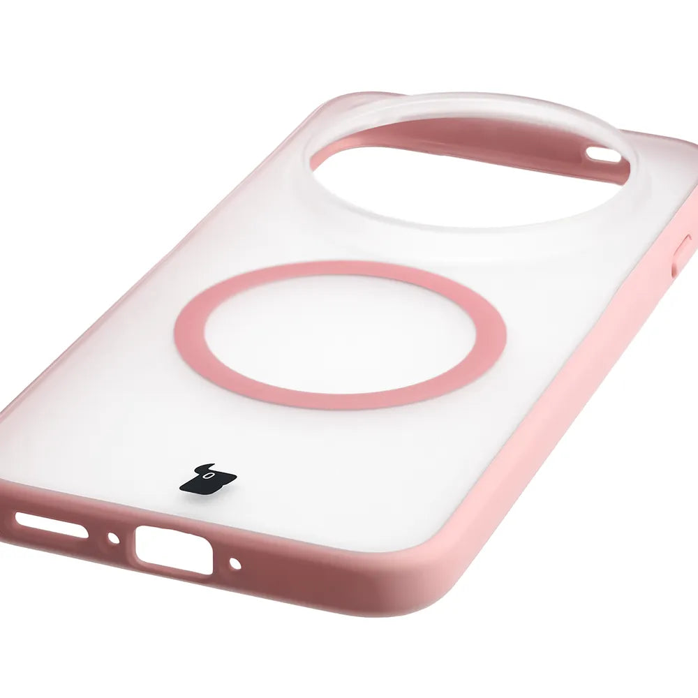 Handyhülle mit Magnetring für Vivo X500 Pro Max, Bizon Case MatteO, Getönt-Hellrosa (6/7)