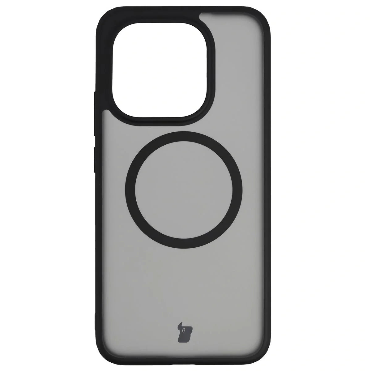 Handyhülle mit Magnetring für Xiaomi 15T, Bizon Case MatteO, Getönt-Schwarz