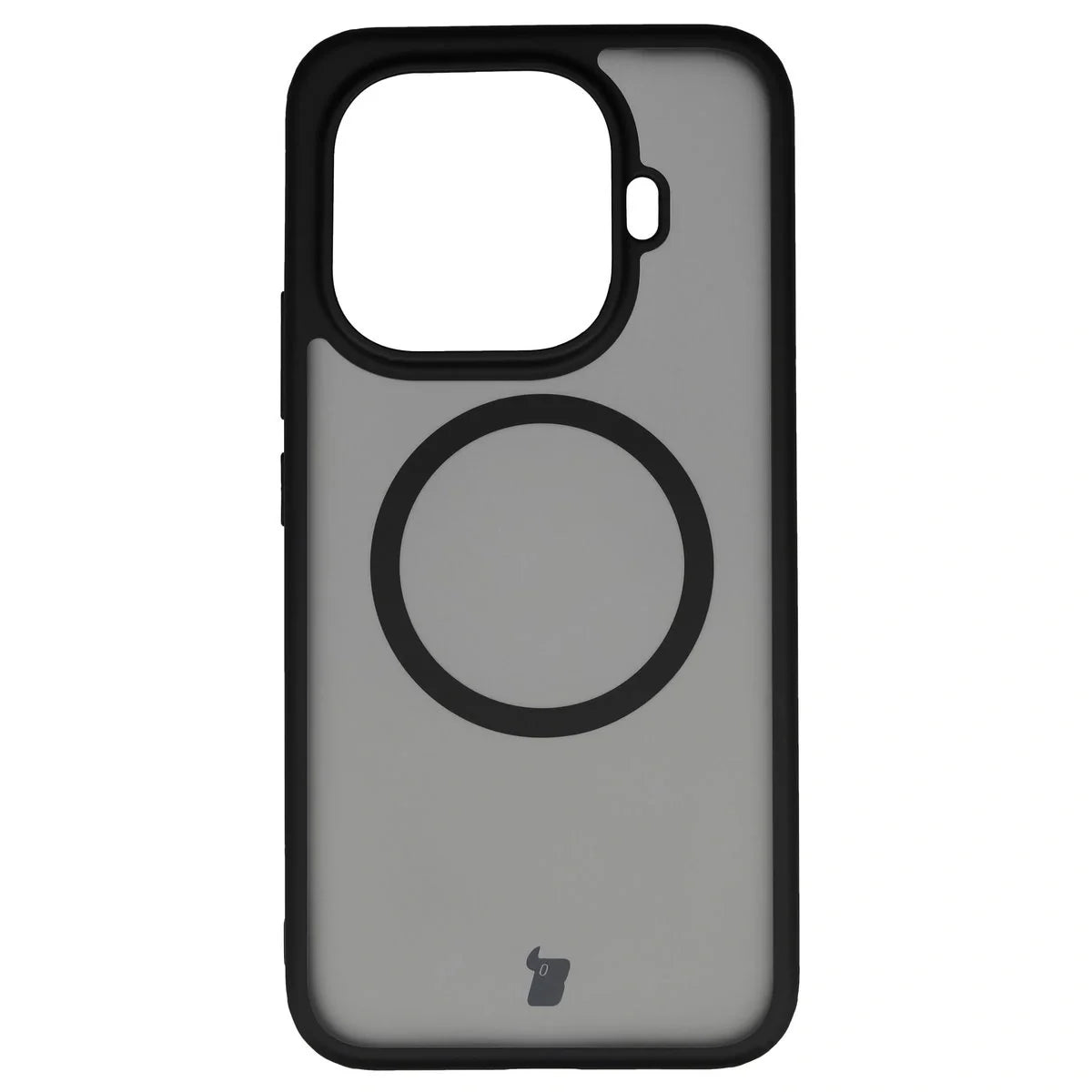 Handyhülle mit Magnetring für Xiaomi 15T Pro, Bizon Case MatteO, Getönt-Schwarz