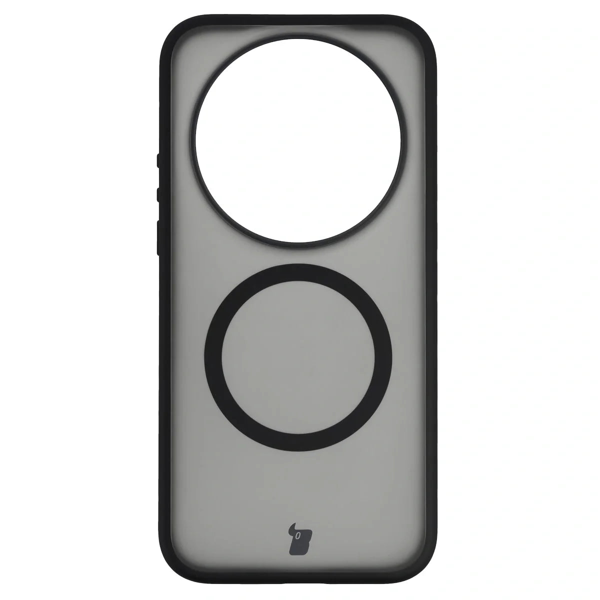 Handyhülle mit Magnetring für Xiaomi 17 Ultra, Bizon Case MatteO, Getönt-Schwarz