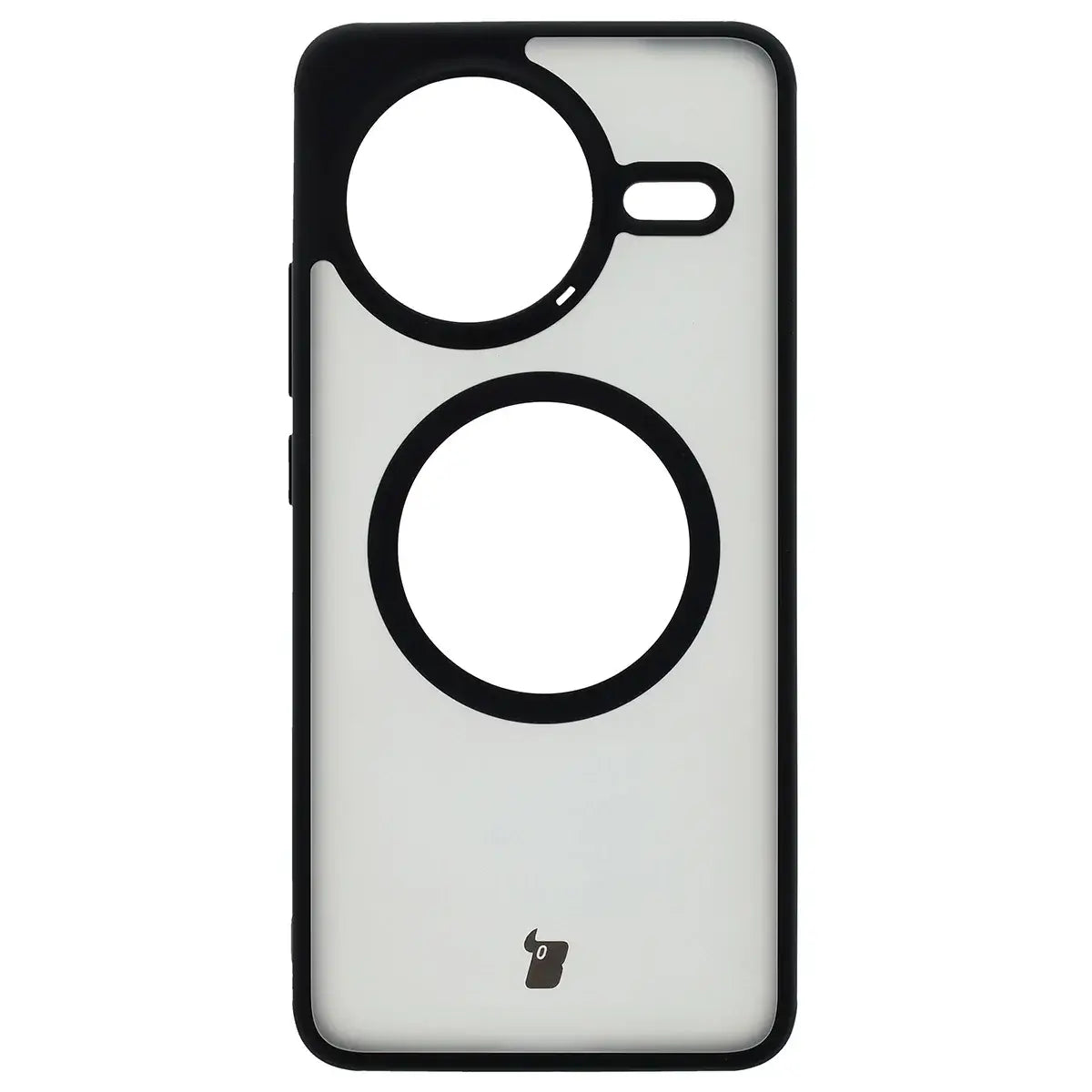 Handyhülle mit Magnetring für Xiaomi Poco F7 Pro, Bizon Case MatteO, Getönt-Schwarz