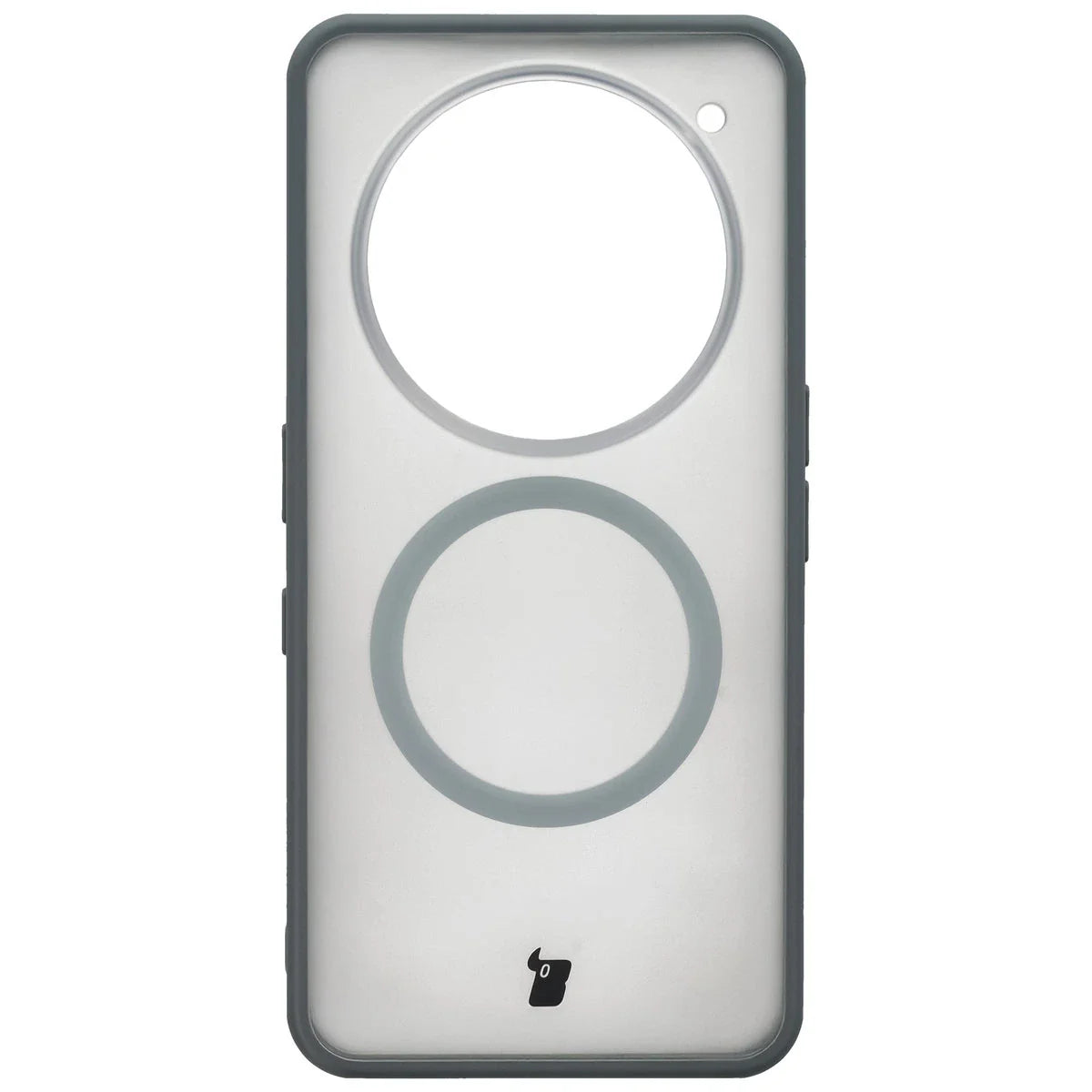 Schutzhülle mit Magnetring + gehärtetem Glas für Nothing Phone (3a) Pro, Bizon MatteO Pack, Getönt-Grau