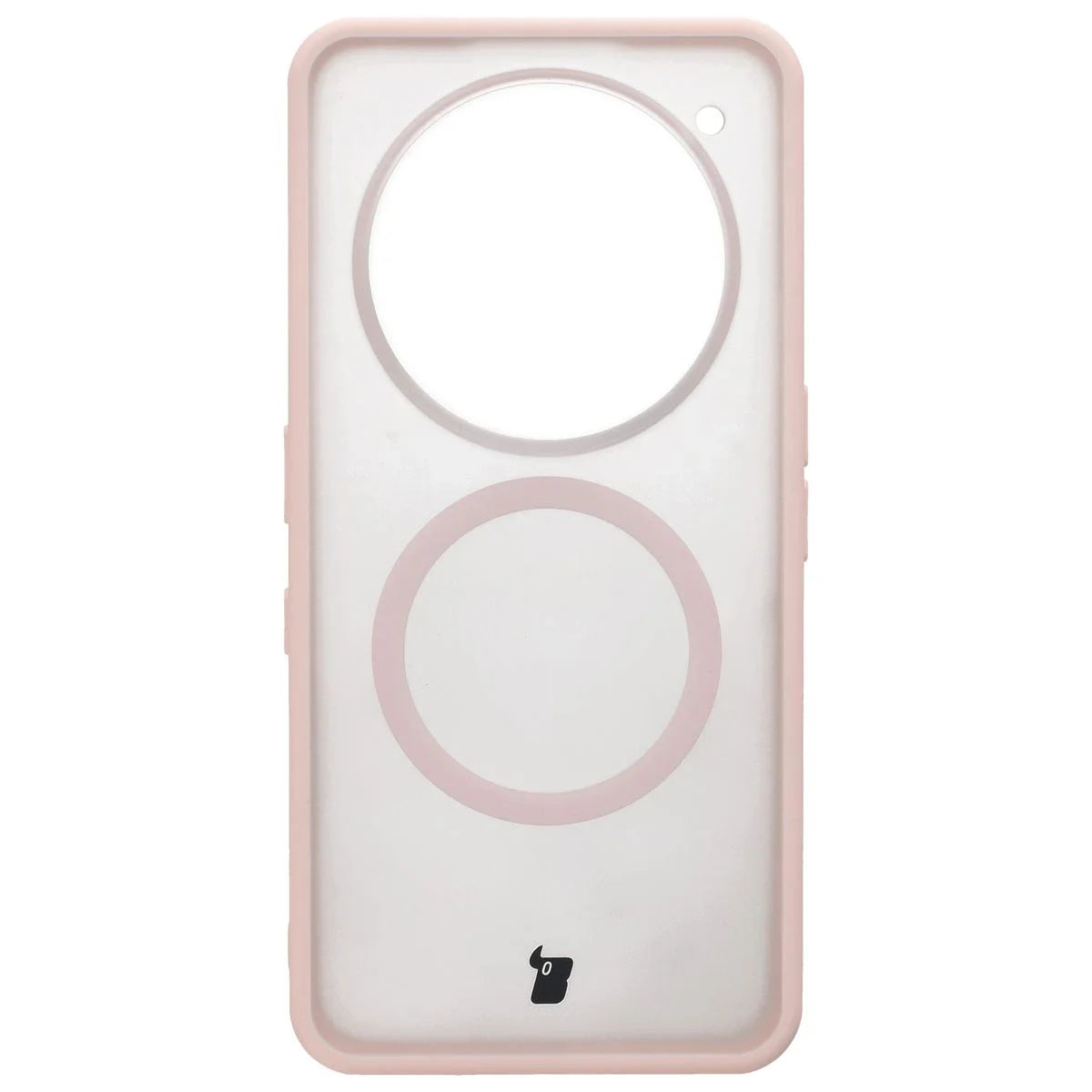 Schutzhülle mit Magnetring + gehärtetem Glas für Nothing Phone (3a) Pro, Bizon MatteO Pack, Getönt-Rosa