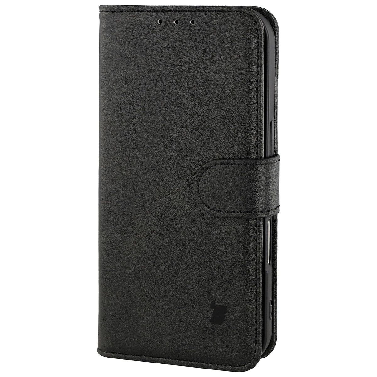 Handyhülle mit Klappe für iPhone 18 Pro / 17 Pro, Bizon Case Pocket, Schwarz