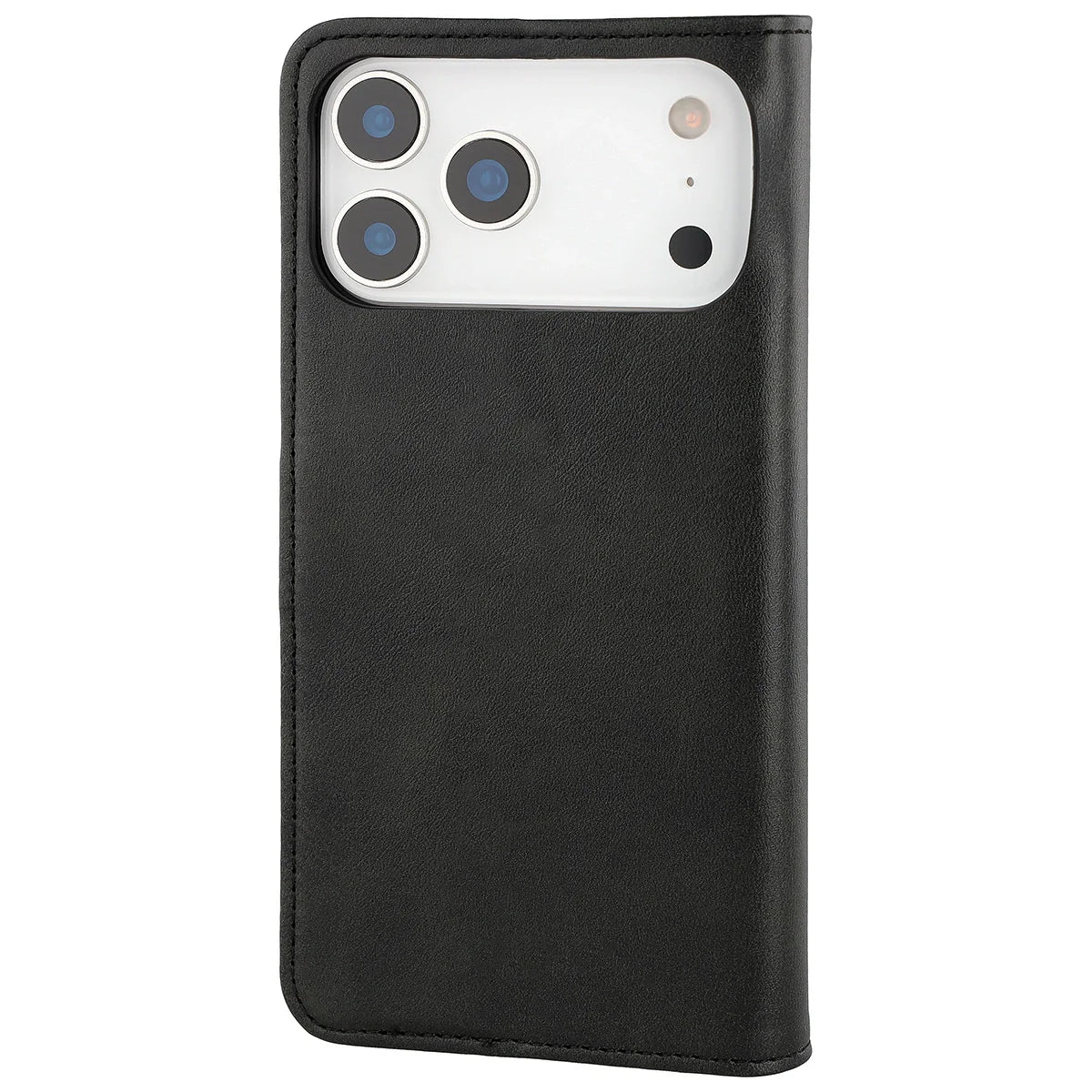Handyhülle mit Klappe für iPhone 18 Pro Max / 17 Pro Max, Bizon Case Pocket, Schwarz
