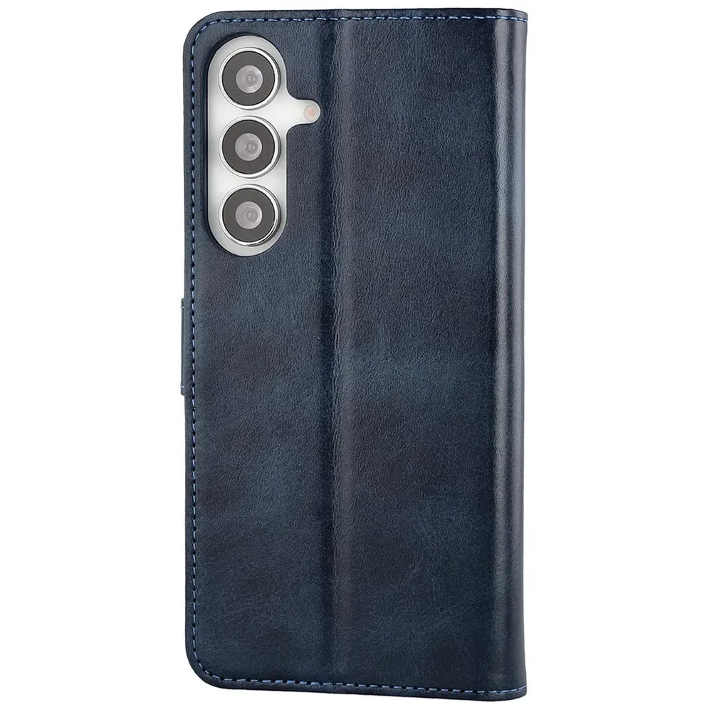 Handyhülle mit Klappe für Galaxy S26 FE / S25 FE, Bizon Case Pocket, Dunkelblau (4/6)