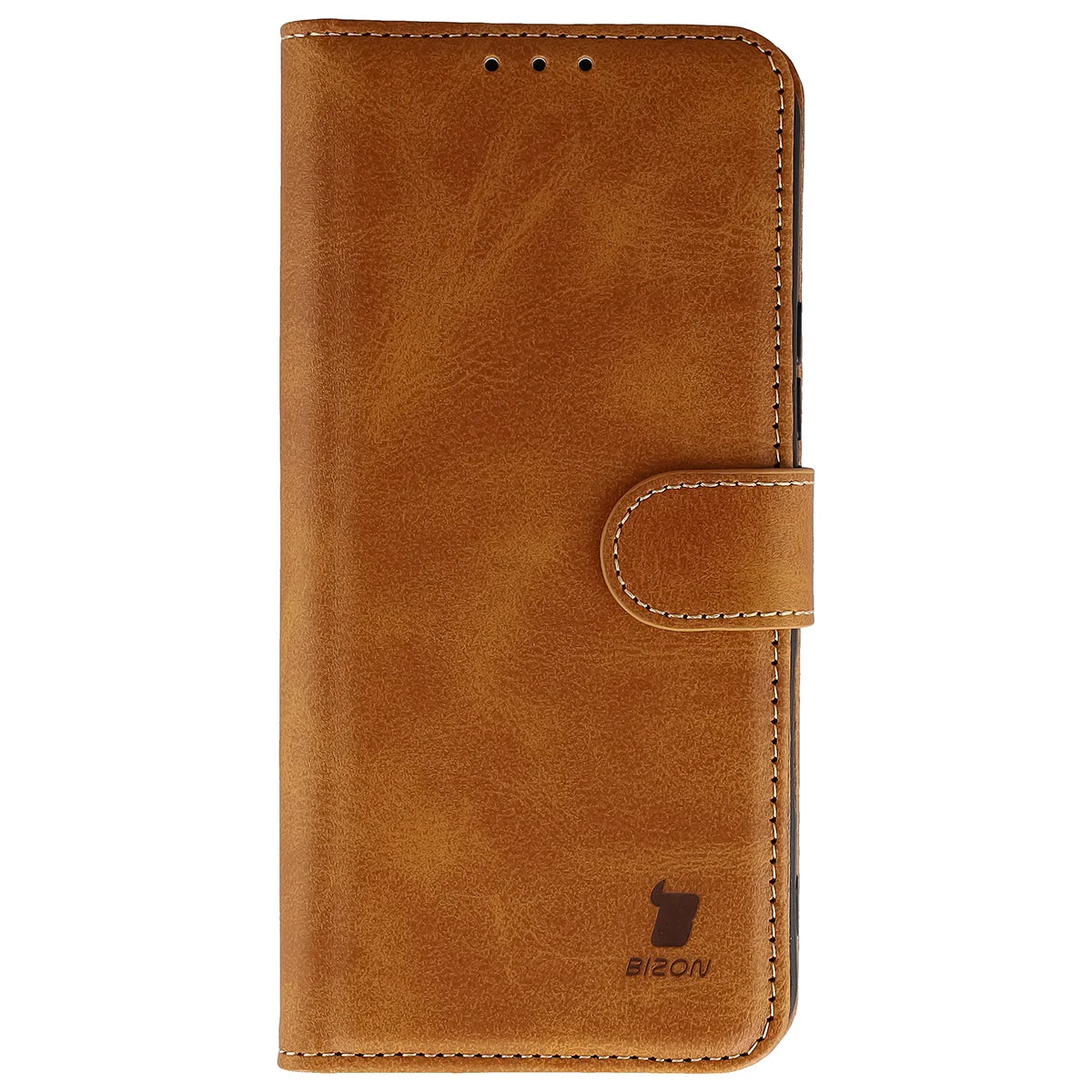 Handyhülle mit Klappe für Honor 600 Lite 5G, Bizon Case Pocket, Braun