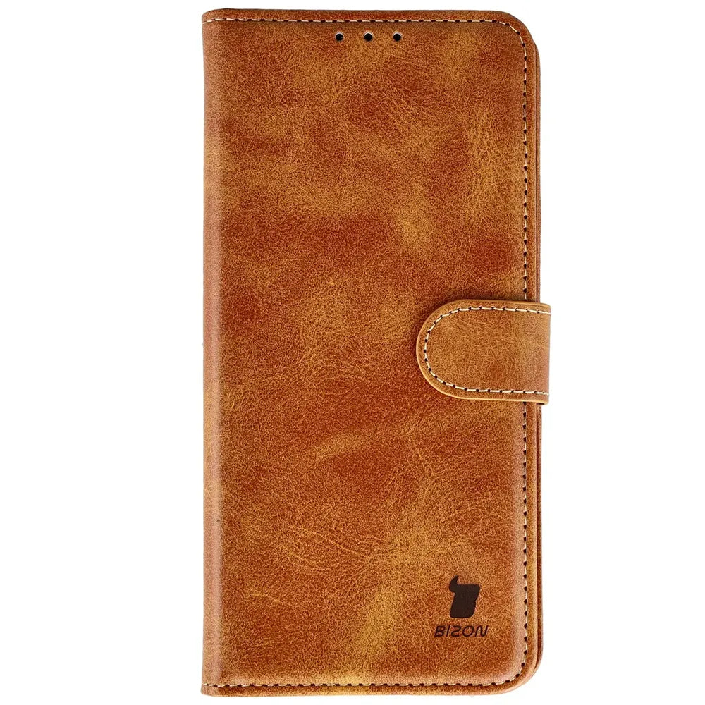 Handyhülle mit Klappe für Motorola Edge 70 Max, Bizon Case Pocket, Braun (2/6)