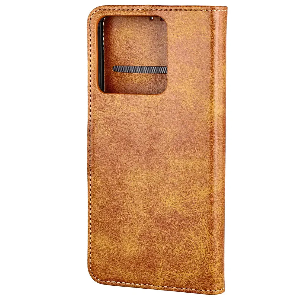 Handyhülle mit Klappe für Motorola Edge 70 Max, Bizon Case Pocket, Braun (4/6)