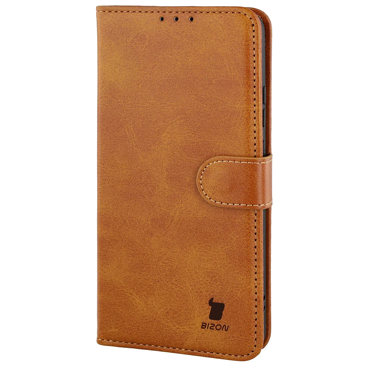 Handyhülle mit Klappe für Motorola Moto G86 5G, Bizon Case Pocket, Braun