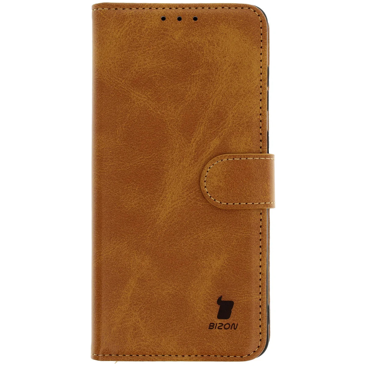 Handyhülle mit Klappe für Galaxy S25 Edge, Bizon Case Pocket, Braun