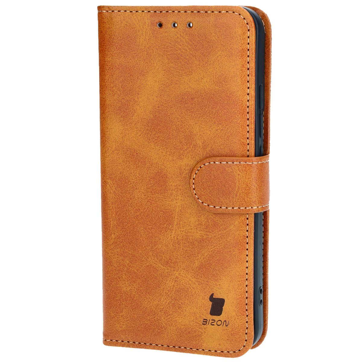 Handyhülle mit Klappe für Xiaomi 14, Bizon Case Pocket, Braun