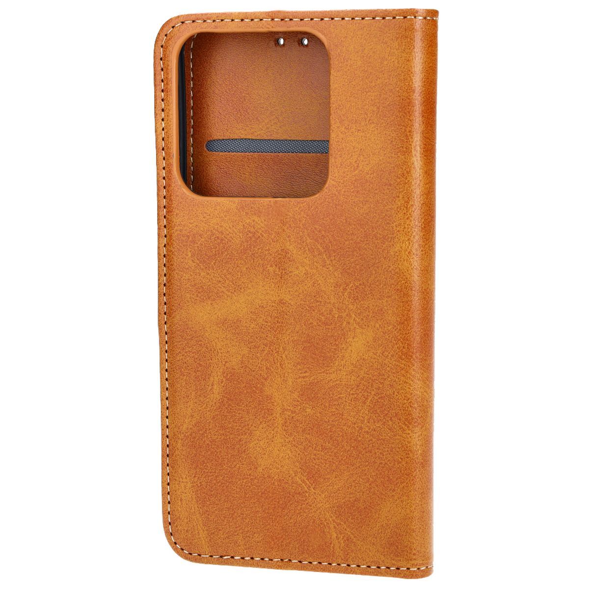 Handyhülle mit Klappe für Xiaomi 14, Bizon Case Pocket, Braun