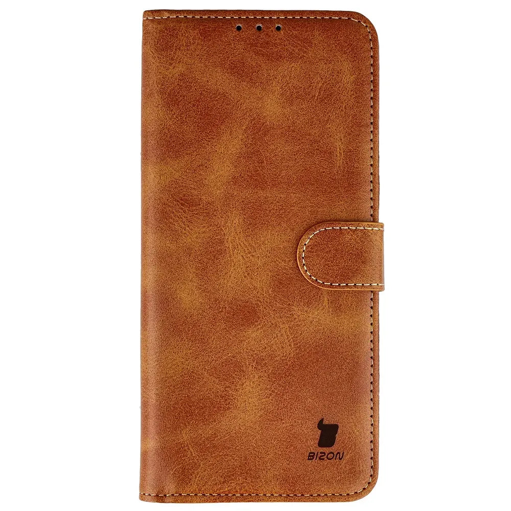 Handyhülle mit Klappe für Xiaomi Redmi 17 4G/5G, Bizon Case Pocket, Braun (2/6)
