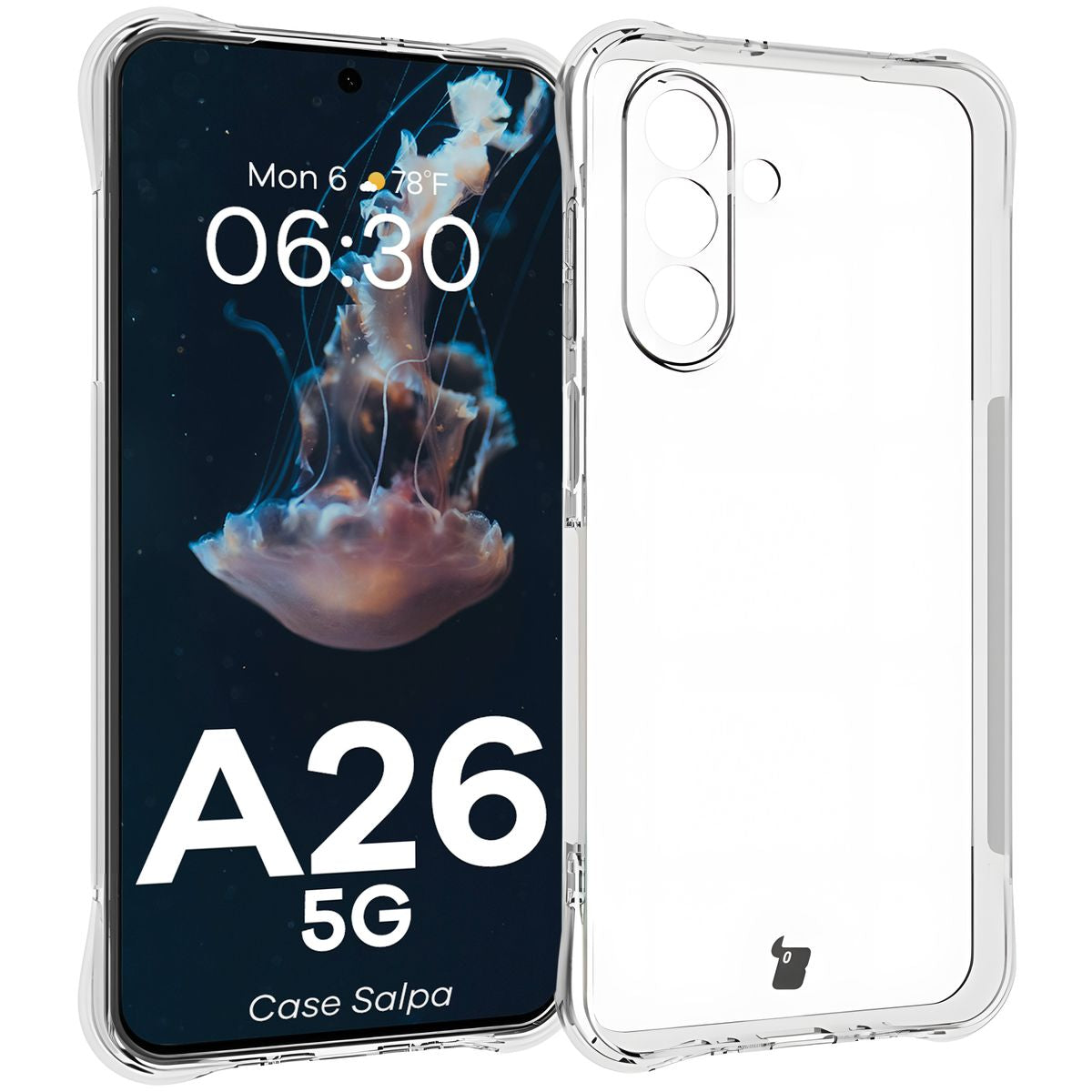 Flexible Handyhülle für Galaxy A26 5G, Bizon Case Salpa, Transparent
