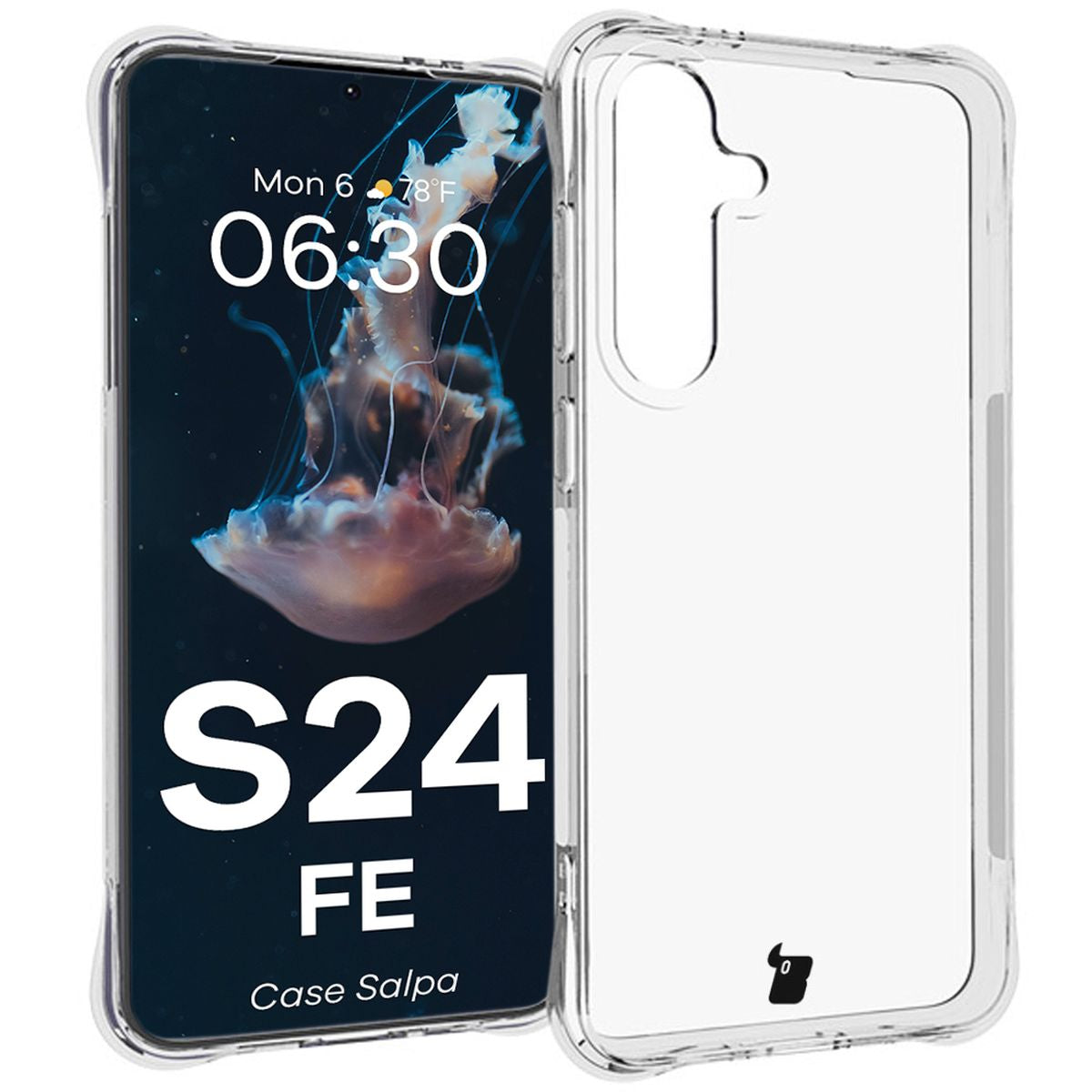 Flexible Handyhülle für Galaxy S24 FE, Bizon Case Salpa, Transparent
