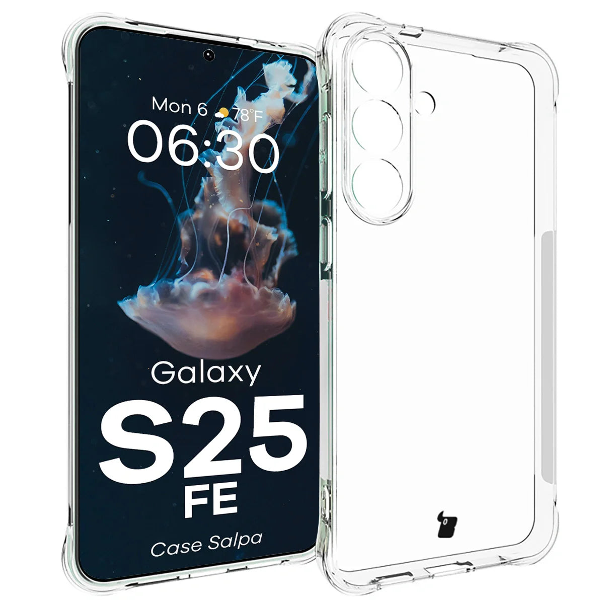 Flexible Handyhülle für Galaxy S25 FE, Bizon Case Salpa, Transparent