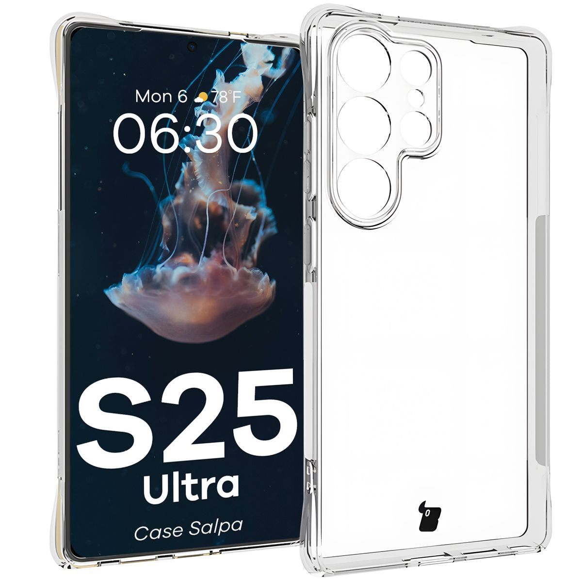 Flexible Handyhülle für Galaxy S25 Ultra, Bizon Case Salpa, Transparent