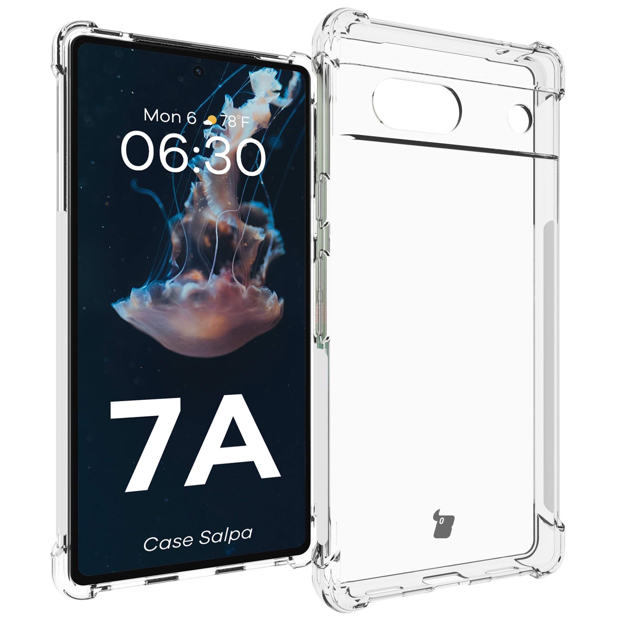 Flexible Schutzhülle für Google Pixel 7A, Bizon Case Salpa, Transparent