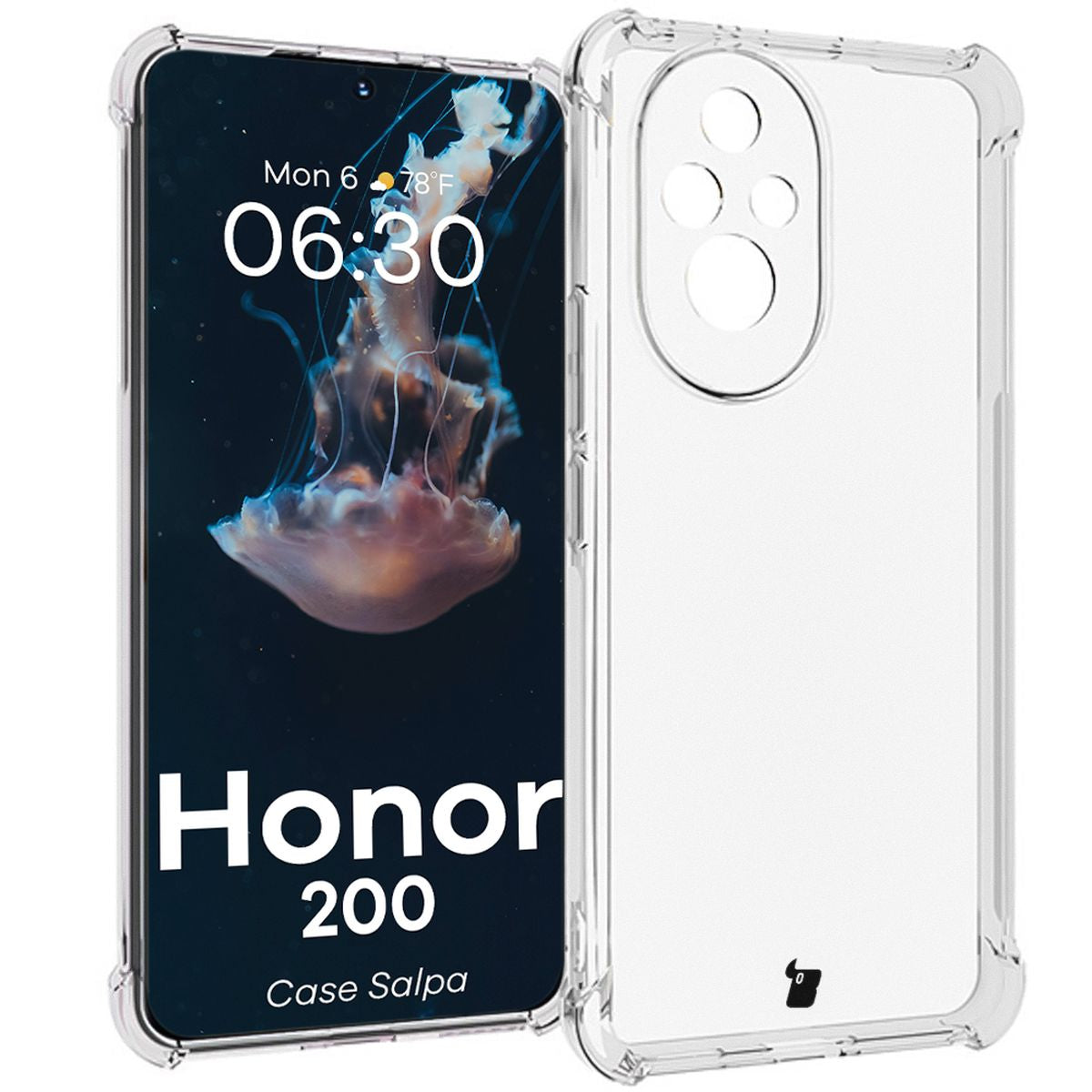 Flexible Handyhülle für Honor 200, Bizon Case Salpa, Transparent