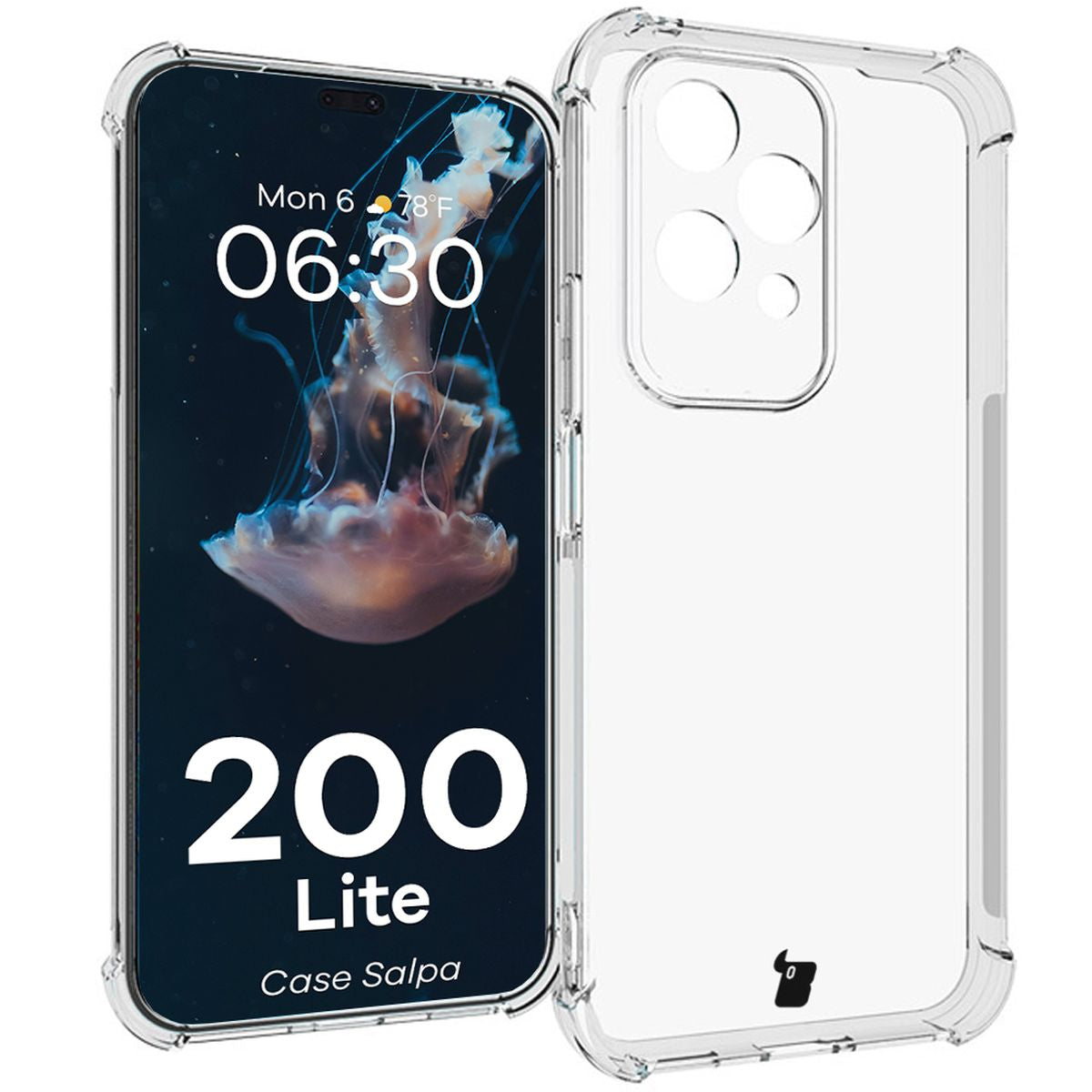 Flexible Handyhülle für Honor 200 Lite, Bizon Case Salpa, Transparent