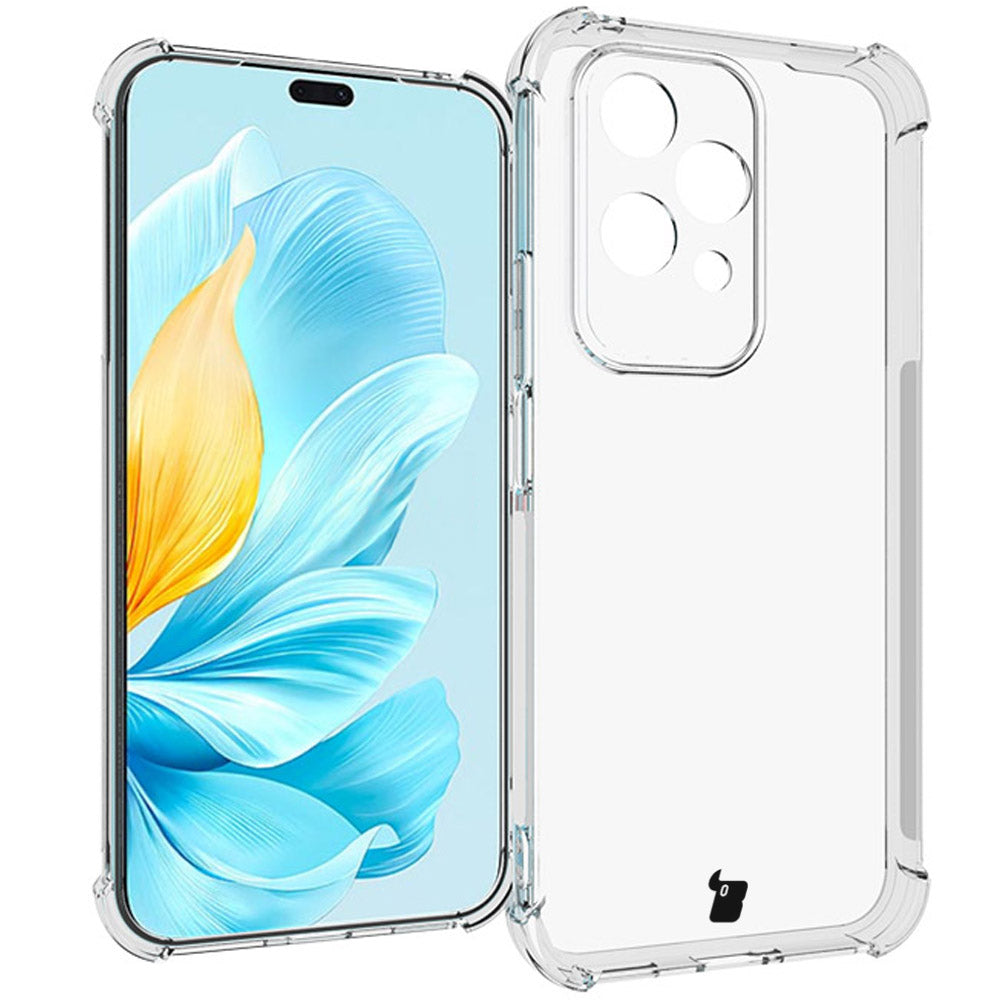 Schutzhülle + 2x Folie für Honor 200 Lite, Bizon Case Clear Pack, Transparent
