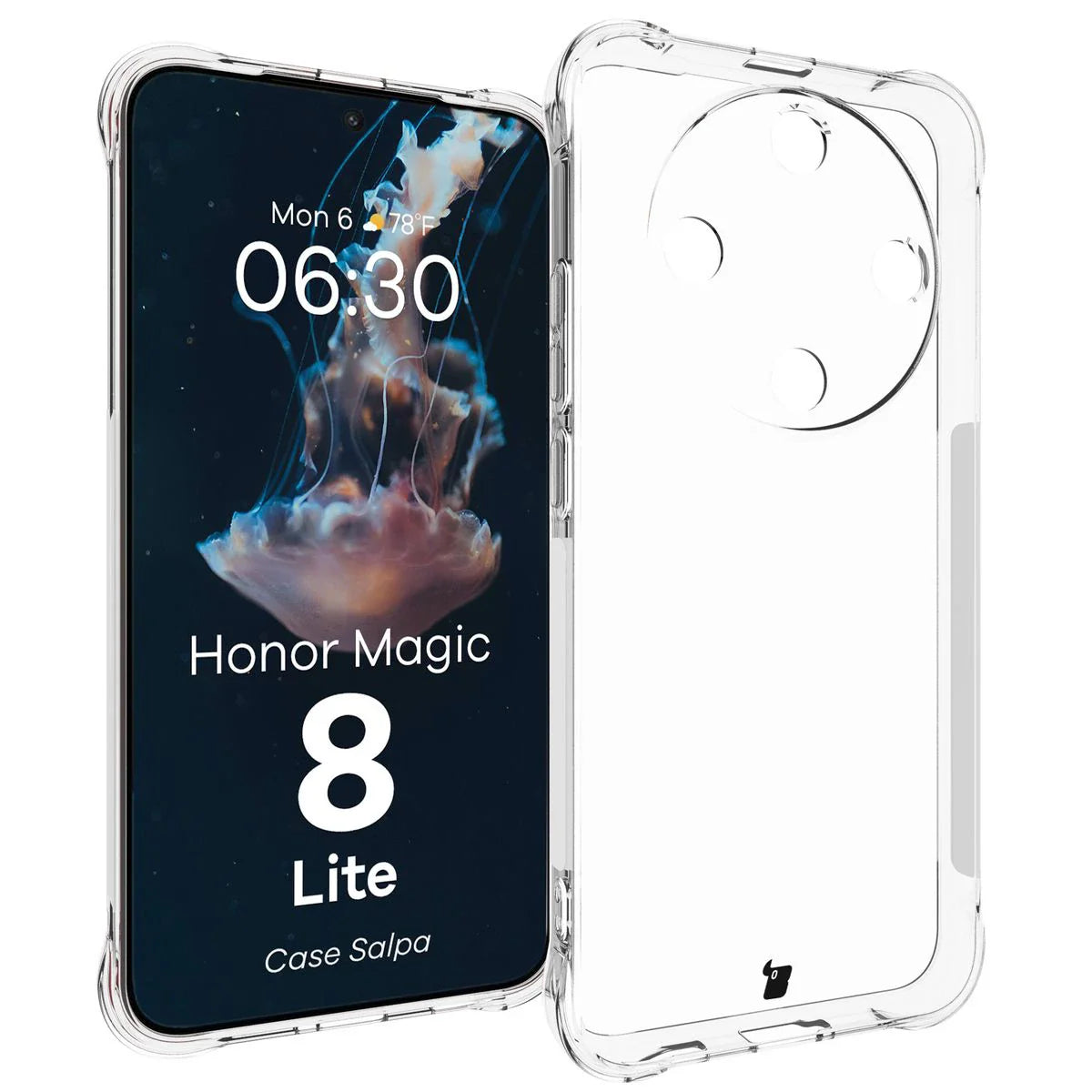 Flexible Handyhülle für Honor Magic8 Lite, Bizon Case Salpa, Transparent