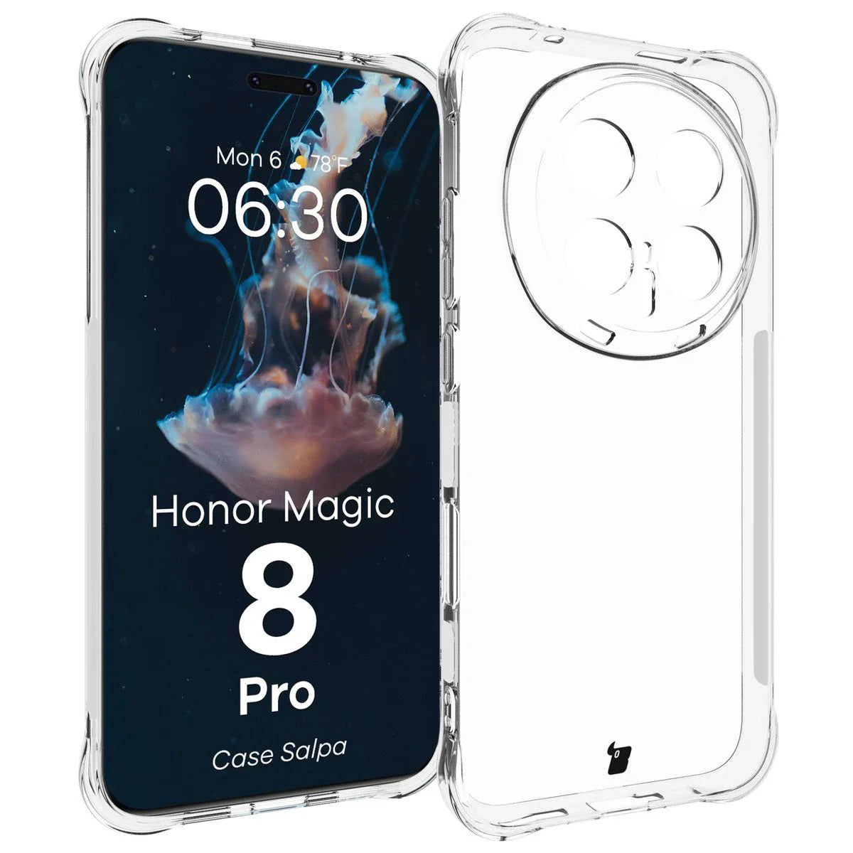 Flexible Handyhülle für Honor Magic8 Pro, Bizon Case Salpa, Transparent