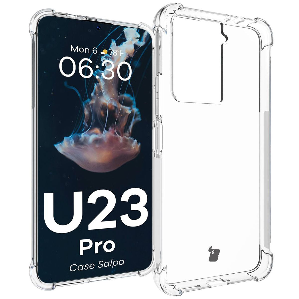 Flexible Schutzhülle für HTC U23 Pro, Bizon Case Salpa, Transparent